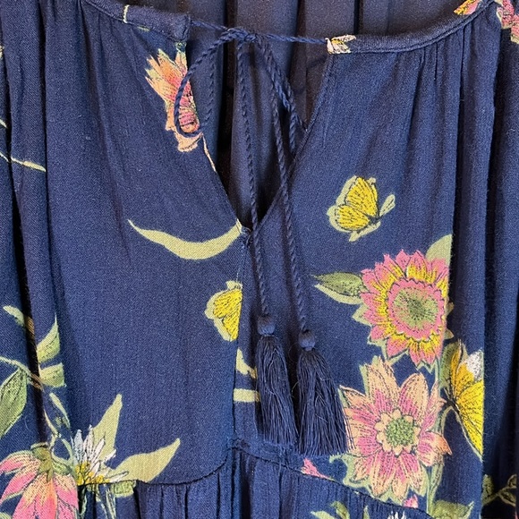 Old Navy Dress Medium Floral Boho Long Sleeve Women’s Gauzy Flowy - Picture 2 of 12